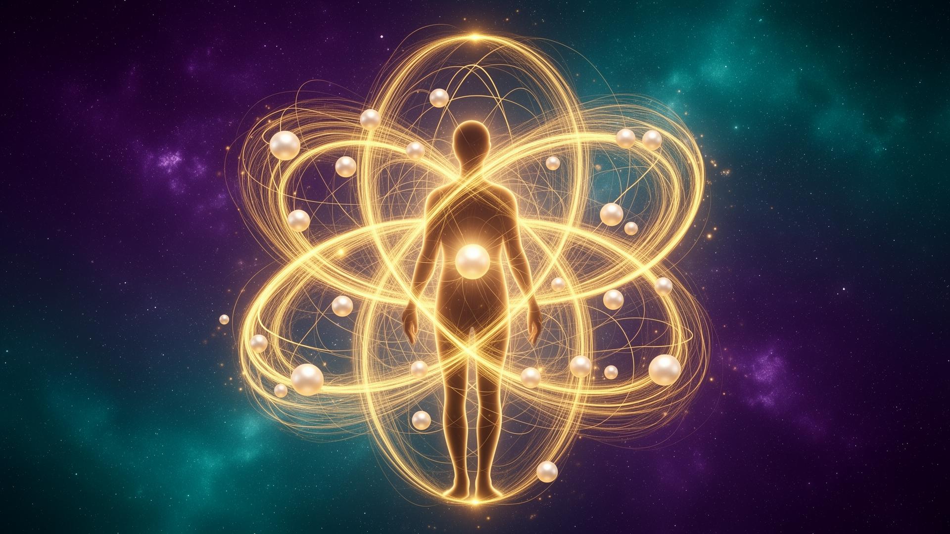 Meditation woven in golden thread